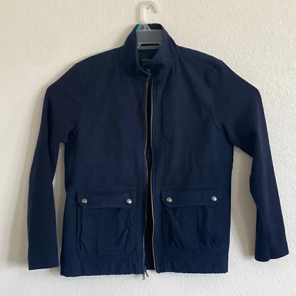 BANANA REPUBLIC Men’s Navy Full Zip Fully Lined Jacket Size M